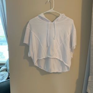 New FP movement terry cloth short sleeve hoodie